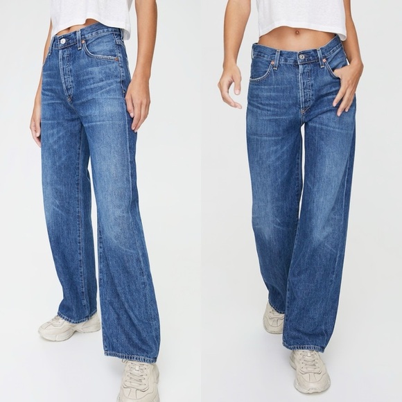 Citizens of Humanity Flavie High Wide Leg Trouser Jeans - Picture 1 of 10